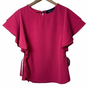 Blue Rain Fuschia Small Women Ruffle Sleev…